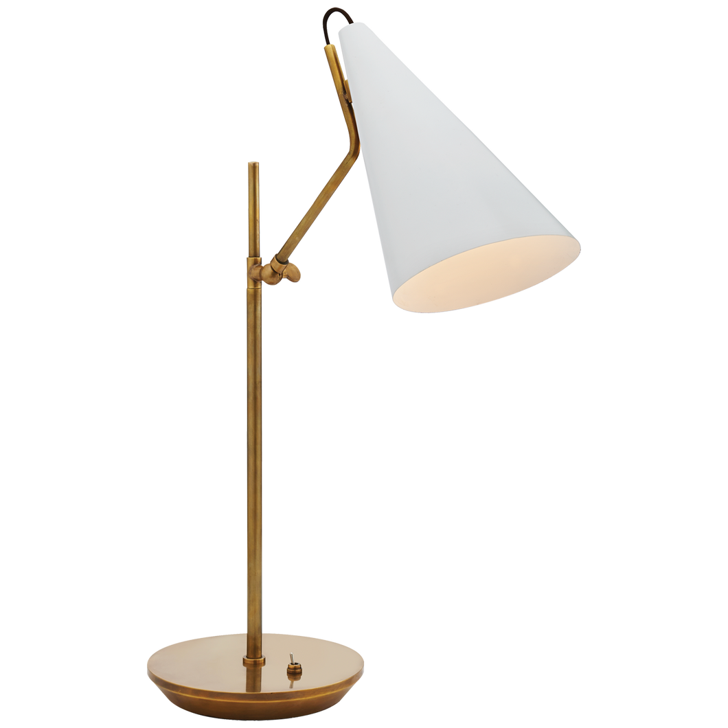 Lampe de Table Clemente - Laiton - Blanc