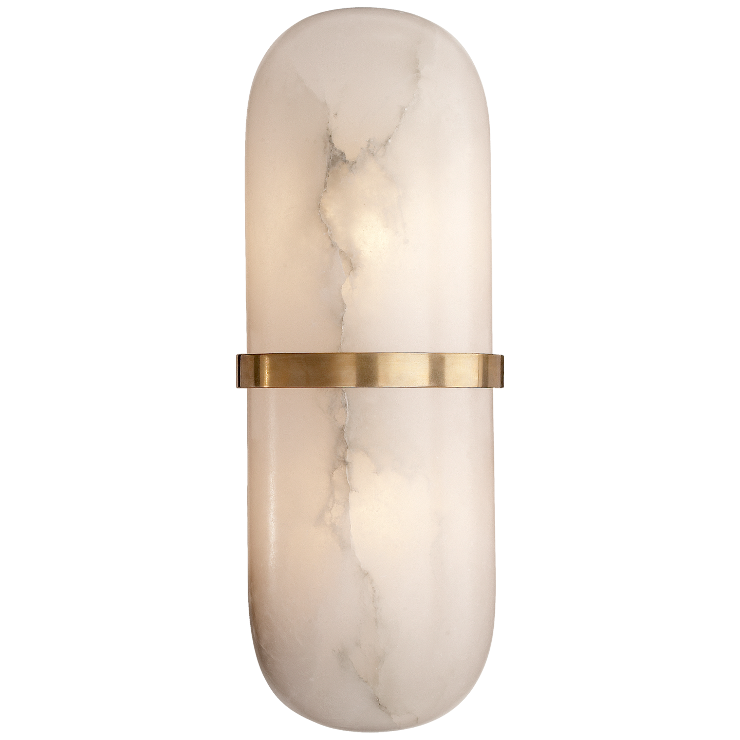 Melange Pill Wandleuchte – Messing und Alabaster 