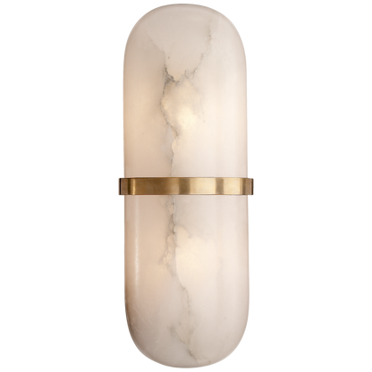 Melange Pill Wandleuchte – Messing und Alabaster 