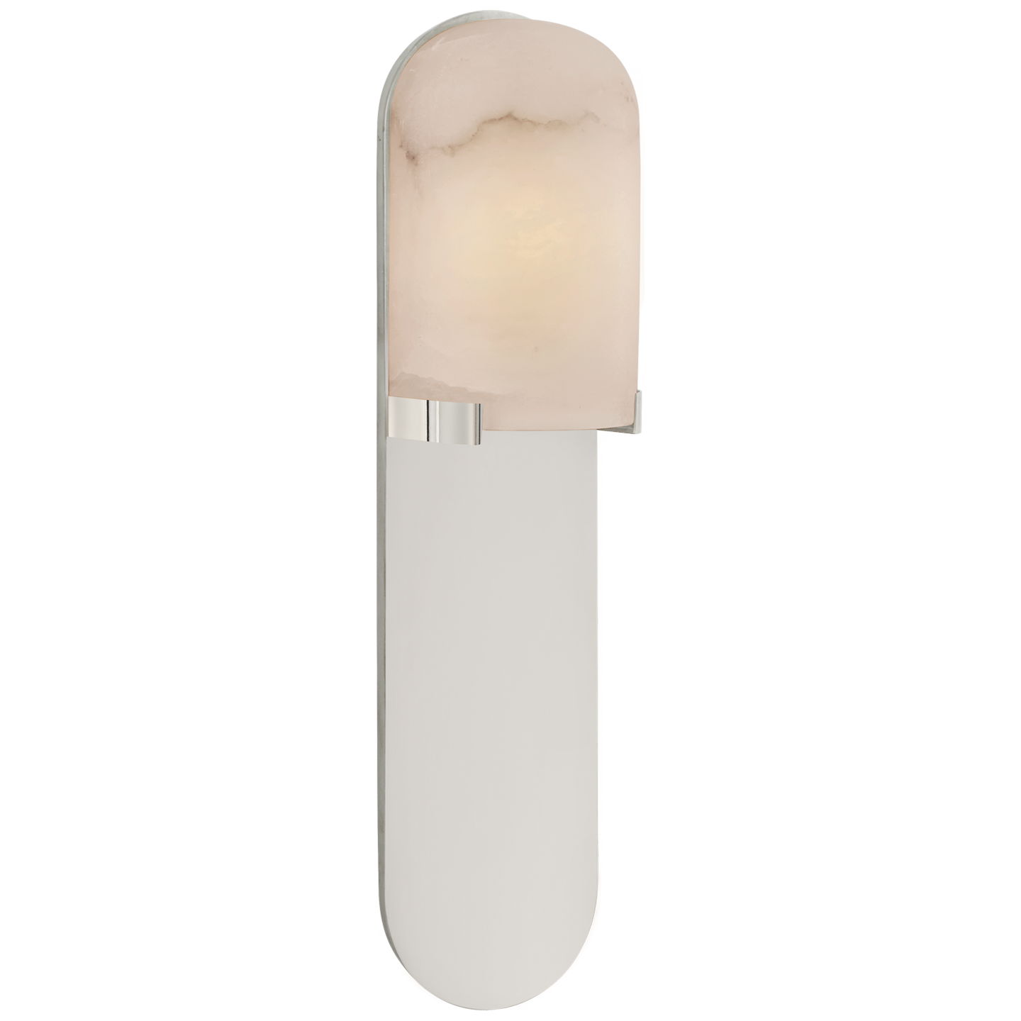 Melange Pill Medium Wall Lamp - Nickel and Alabaster 