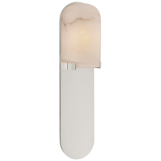 Melange Pill Medium Wall Lamp - Nickel and Alabaster 