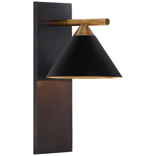 Cleo Black Wall Lamp - Bronze and Brass 