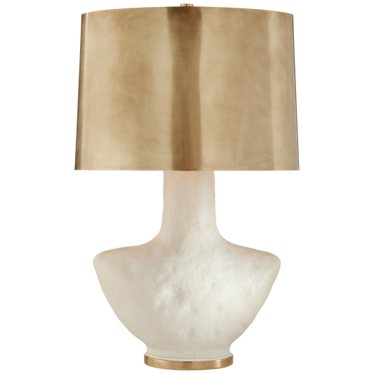 Armato Table Lamp Small model - White Ceramic and Burnished Brass 