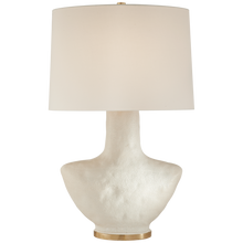 Charger l&#39;image dans la galerie, Lampe de Table Armato Petit modèle - Céramique Blanche et Lin
