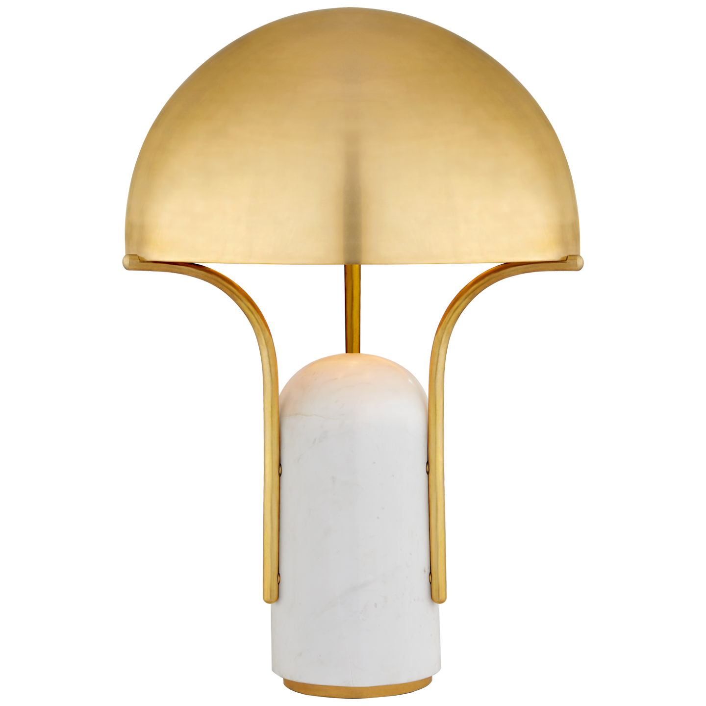 Affinity Lamp White Marble Brass 