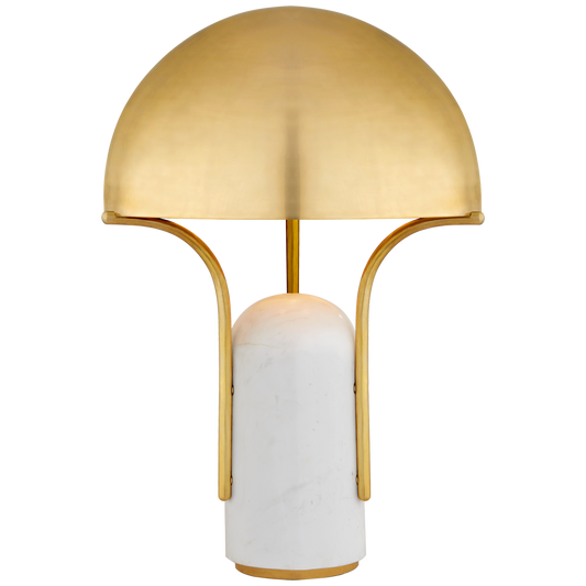 Affinity-Lampe aus weißem Marmor und Messing 