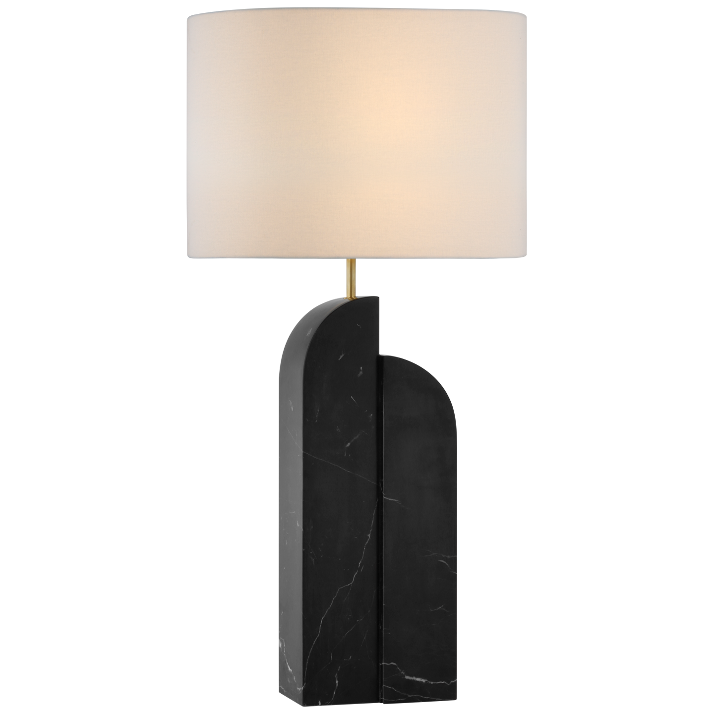 Savoye-Lampe, gerader schwarzer Marmor 