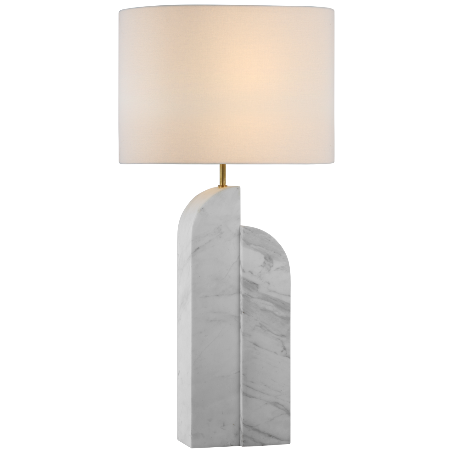 Savoye-Lampe, gerader weißer Marmor 