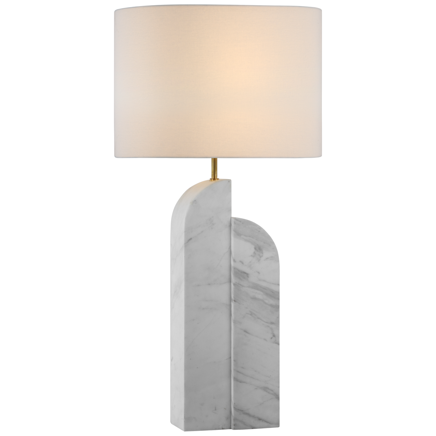 Lampe Savoye Droite Marbre Blanc