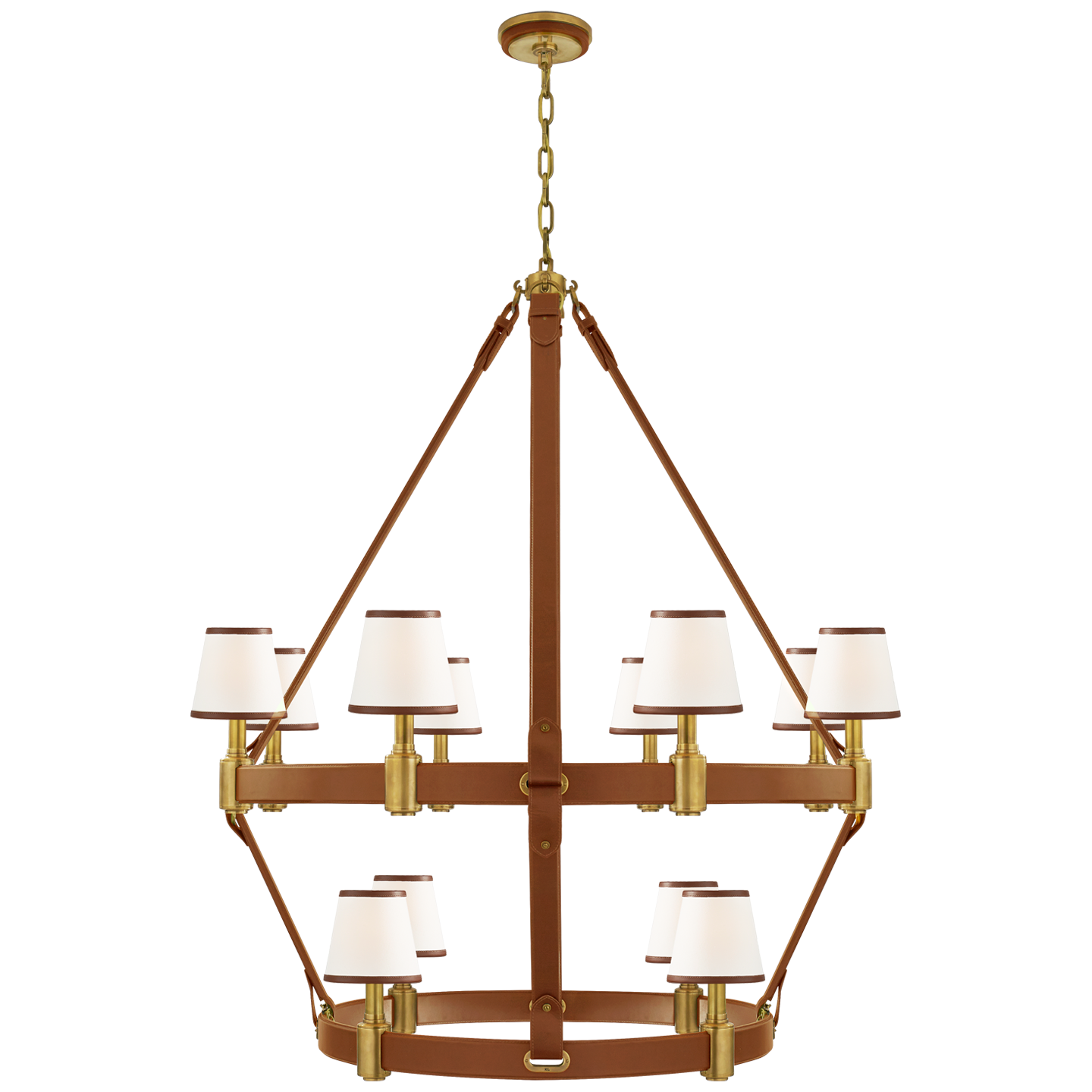 Large Riley Saddle Two-Tier Chandelier 