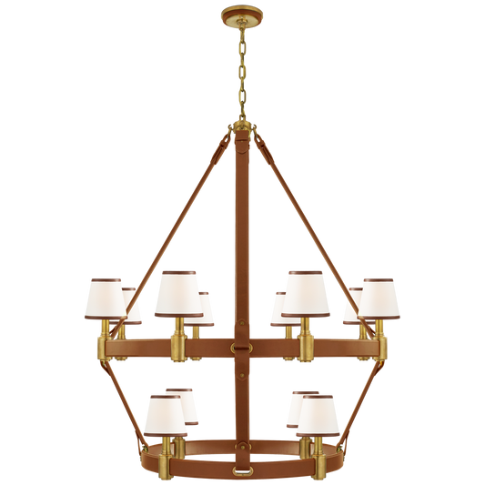 Large Riley Saddle Two-Tier Chandelier 