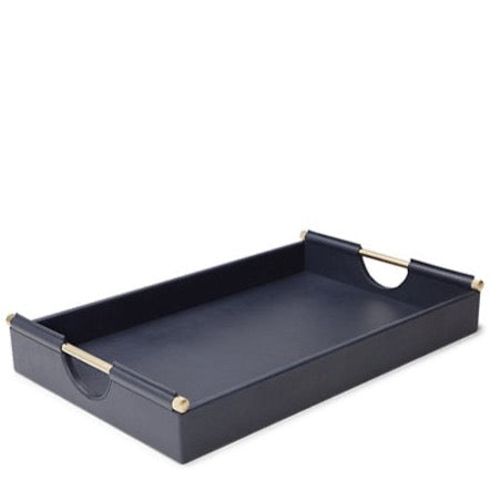 Claude tray in navy leather