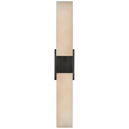 Covet Double Box Alabaster Wall Lamp - Bronze 