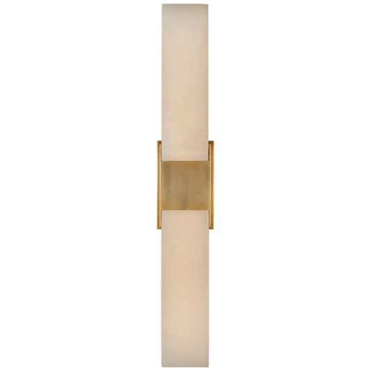 Covet Double Box Alabaster Wall Lamp - Brass 