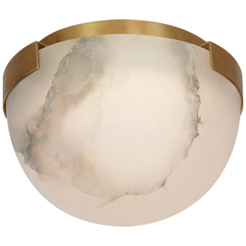 Melange rounded ceiling light - Brass and Alabaster 