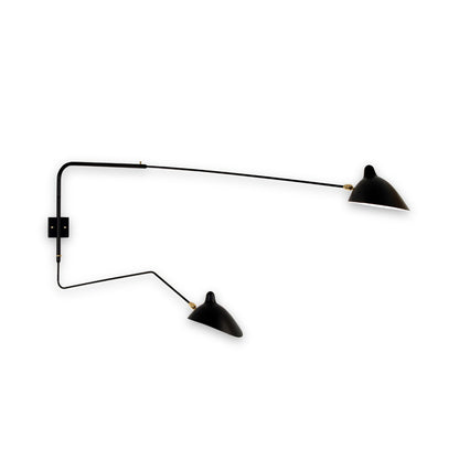 Wall Lamp 2 Arms including 1 Curved 