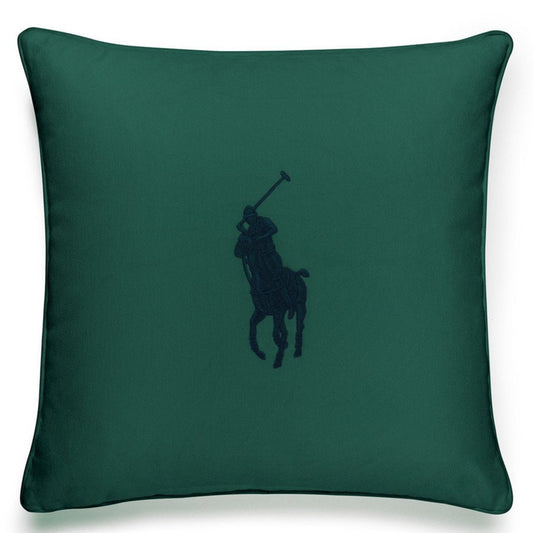Navy Blue Pony Green Cushion