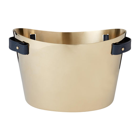 Double Gold and Navy Wyatt Champagne Bucket